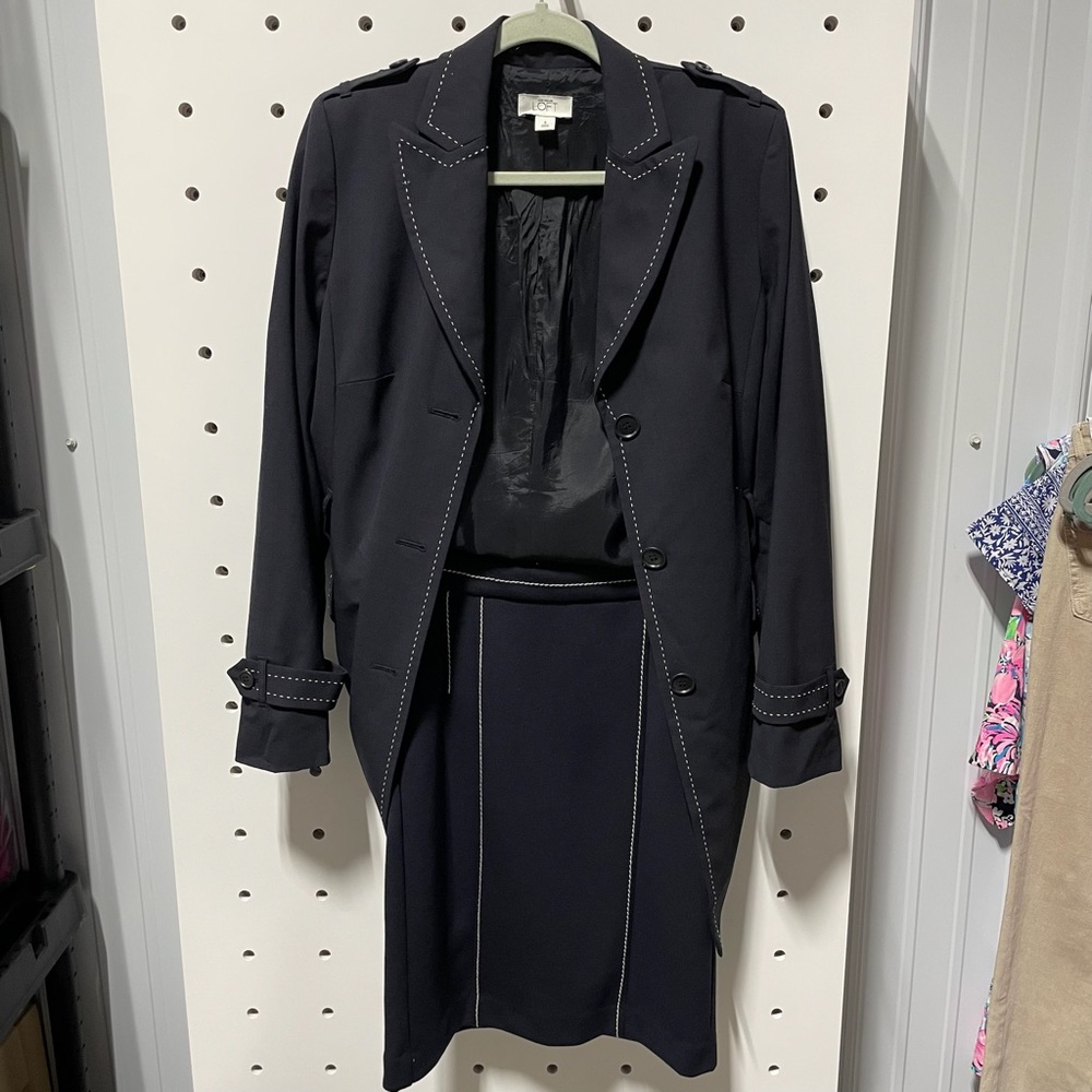 NWT Ann Taylor Skirt and Jacket Set Black Size 4P